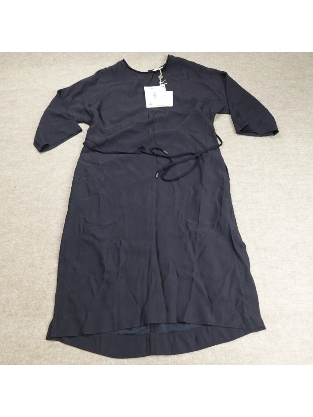 Peserico Women's Dress Small / 40 Blue Solid Shift Made in Italy NEW